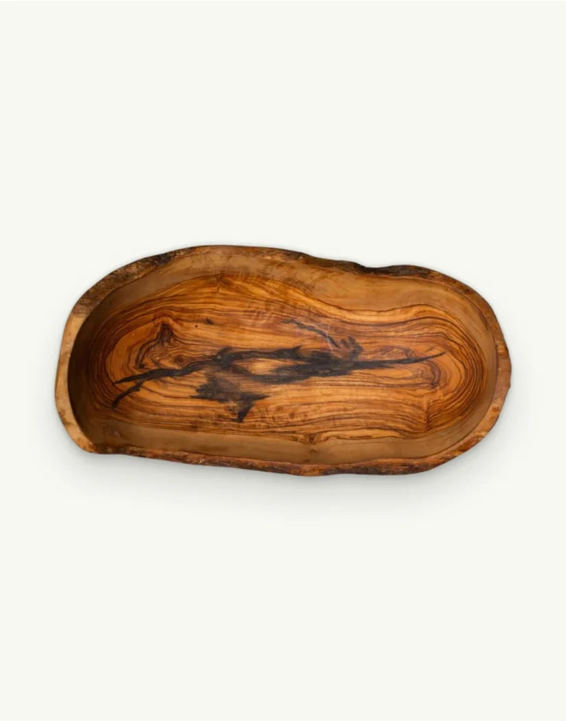 Olive Wood Fruit Bowl With Legs 30cm/16cm/8cm