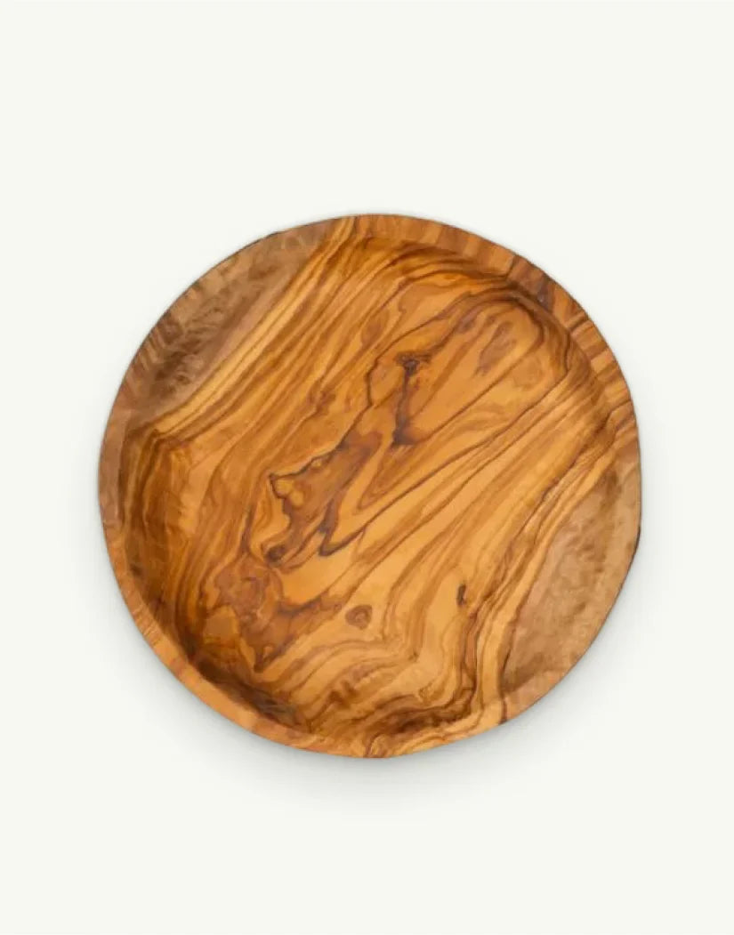 Olive Wood Round Plate 24cm